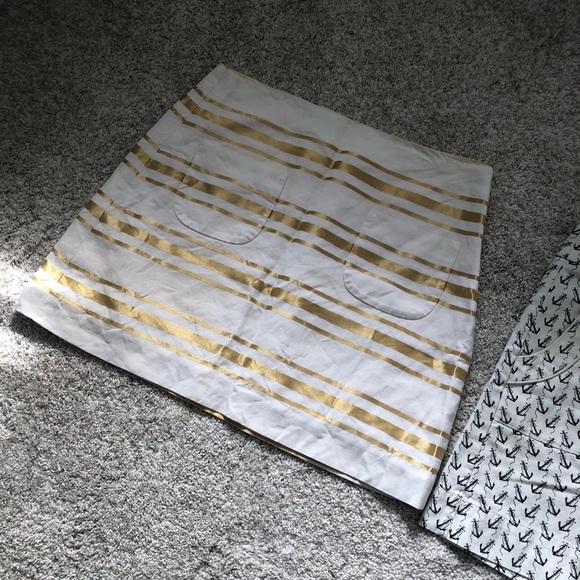 Two pieces bundle lot J.Crew cotton/Linen blend mini skirt, both size 12 - Picture 6 of 13